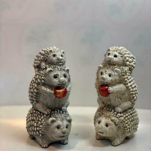 Статуэтка Concrete Style. Башенка из Ежей. Ёжики декаративные.