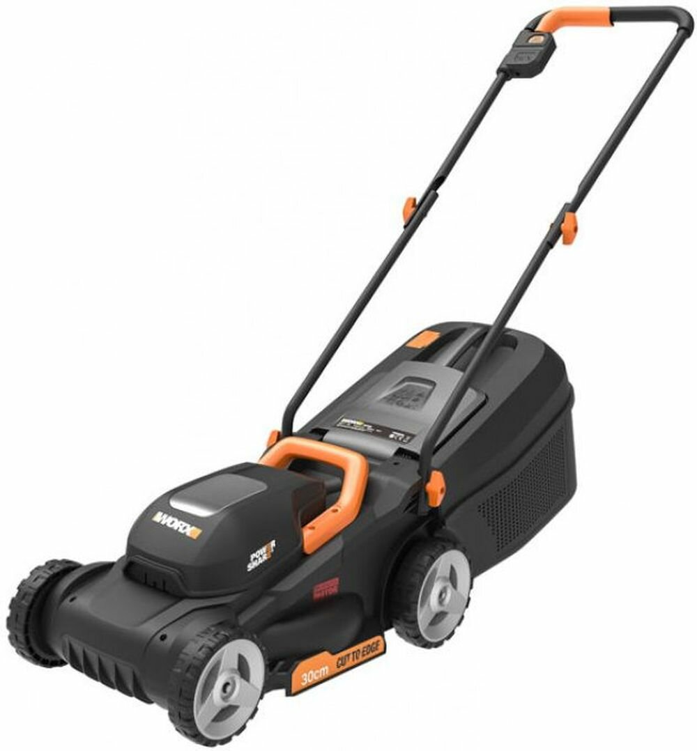 фото Аккумуляторная газонокосилка WORX WG730E 20В бесщеточная 30 см 4Ач