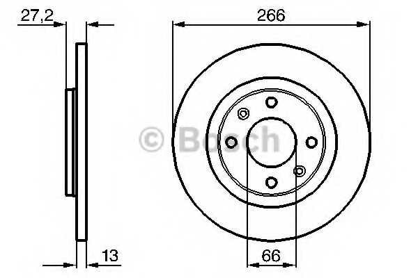 Тормозной диск передний Bosch 0986478847