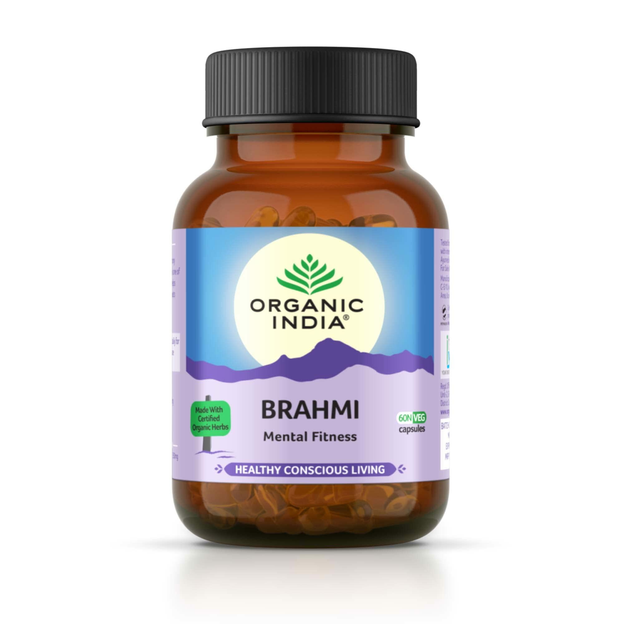 Брахми Органик Индия (Brahmi Organic India) Для памяти Тоник для мозга 60 капс.