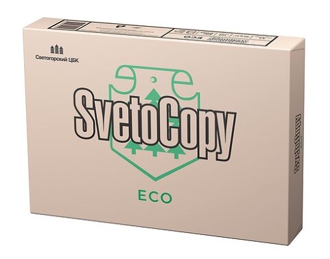 Бумага офисная А4, 80 г/м2, 500 л, SVETOCOPY ECO, белизна 60%, 1 шт.