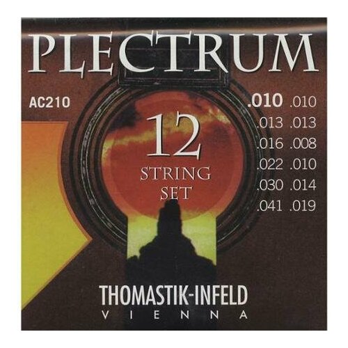 Струны для акустической гитары Thomastik-Infeld Plectrum Bronze AC210 10-41 струны для акустической гитары thomastik plectrum ac210