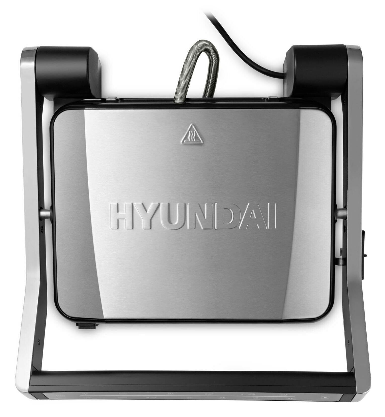 Электрогриль Hyundai HYG-3022 серебристый/черный