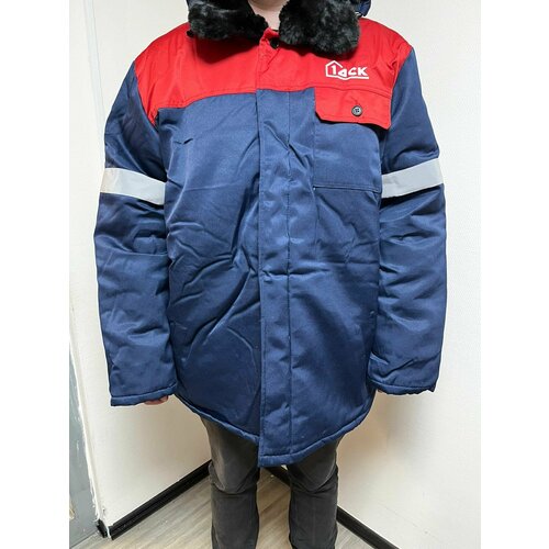 куртка ПрофЛидер, демисезон/зима, размер 60-62/194-200, красный, синий