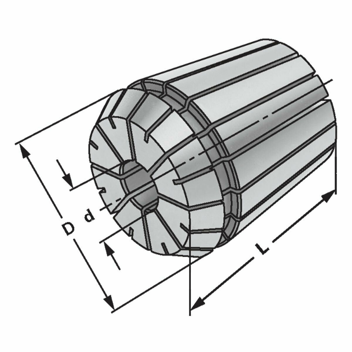 DEBEVER Цанга ER25 D 5-4 мм, серия RLF7 Premium (Germany) DB-P-RLF7.05 — фото 3
