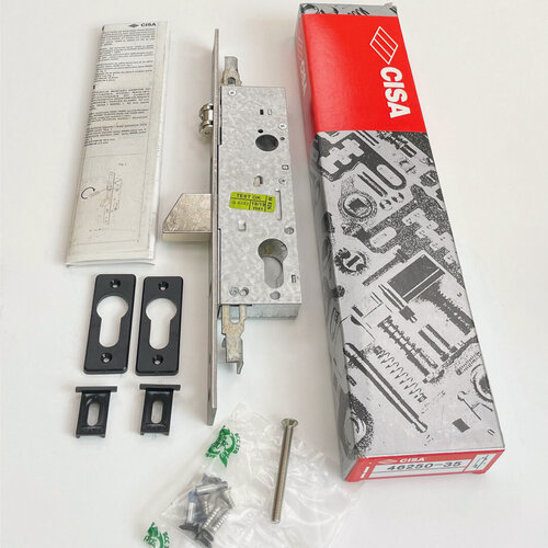 Изображение товара Замок врезной CISA 46.250.35 цилиндровый, узкопрофильный с роликом под тяги