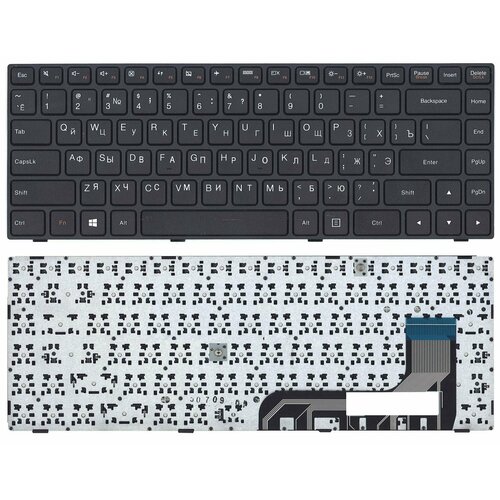Клавиатура для ноутбука Lenovo IdeaPad 100-14IBY черная петли для lenovo ideapad 100 14iby