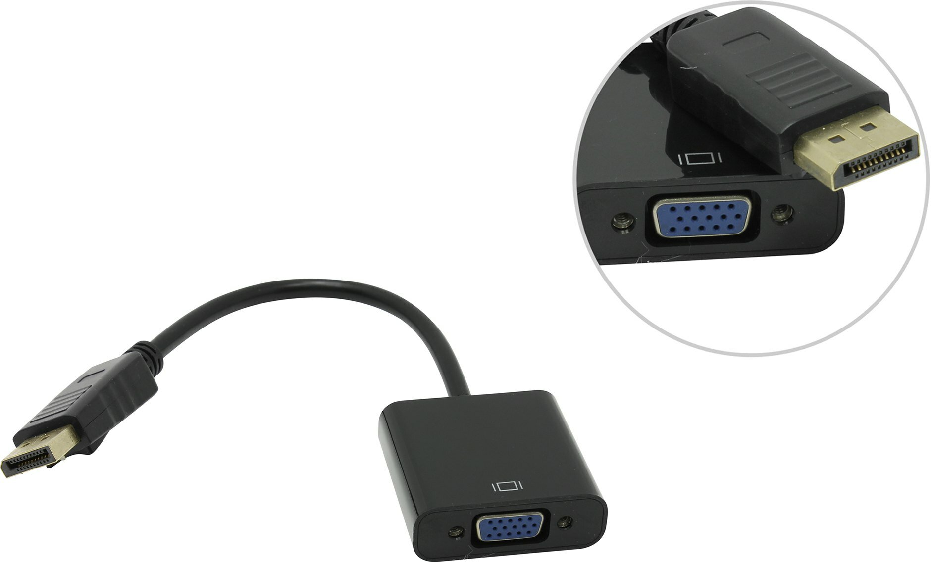 Кабель-адаптер "B&P" DisplayPort (M)--> VGA (15F)