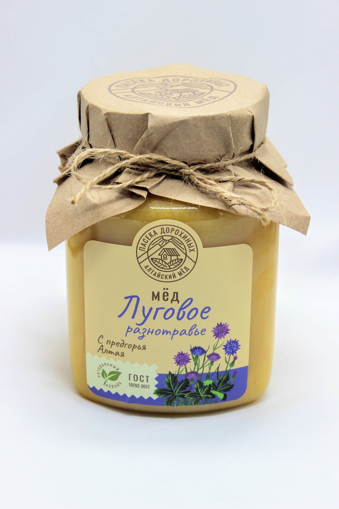 Мёд натуральный Луговое разнотравье 2200 гр/ 2023г/ пасека Дорохиных Алтайский мёд/ Эко протукты / цветочный мёд