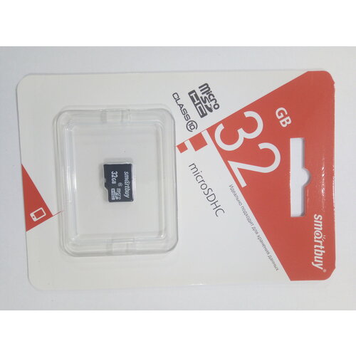 Карта памяти micro-SD 32Gb SmartBuy SDHC Class10 (10mbs) без адаптеров карта памяти microsd 32gb smart buy сlass 10 sd адаптер