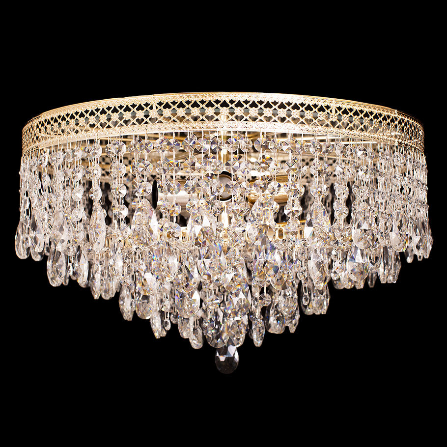 фото Люстра Гусь-Хрустальный Грета №6, хрусталь, Е27, 300 Вт, кол-во ламп: 5шт, цвет арматуры: золотой