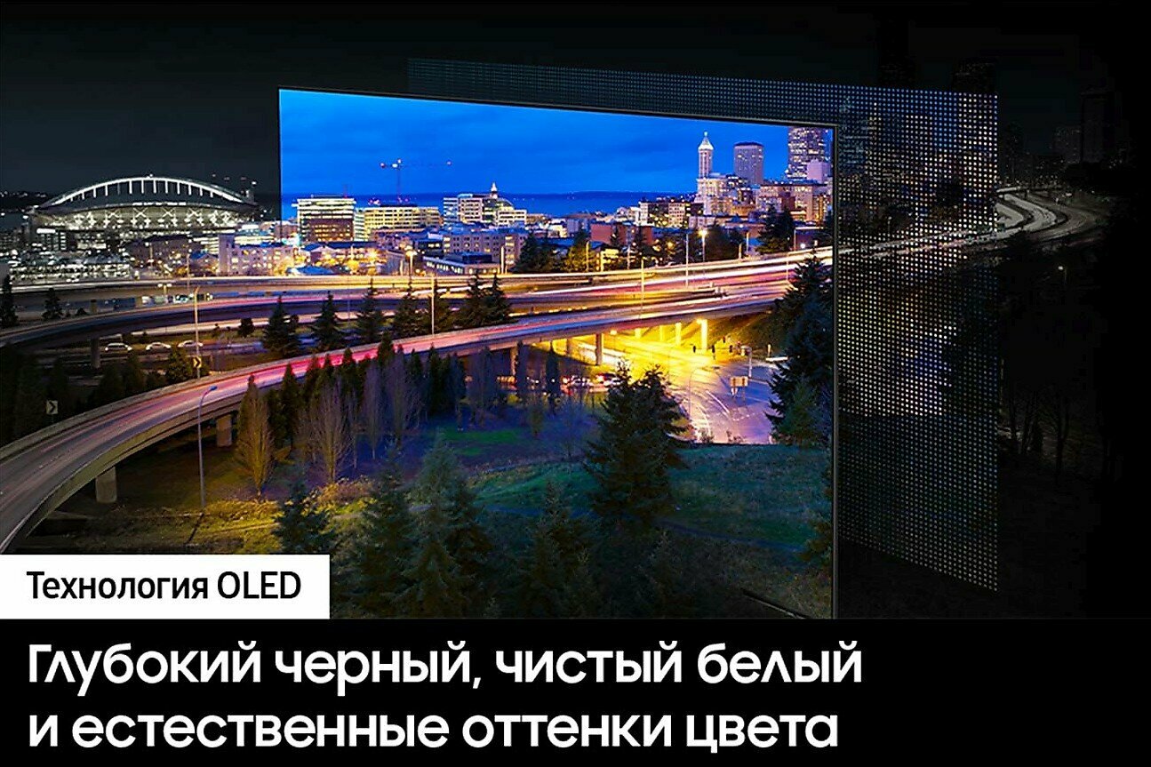 65" (163 см) OLED-телевизор Samsung QE65S90DAUXRU черный [OLED, QLED ...