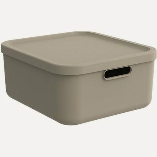 Изображение товара Короб Rotho органайзер Albula Light для хранения вещей, с крышкой , капучино, 20 л (1055707422)