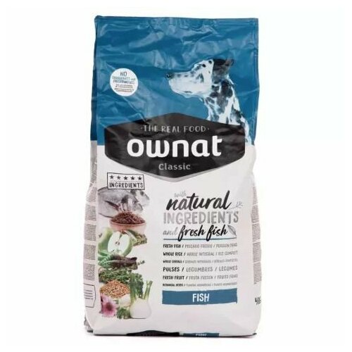 Ownat Adult Classic Корм сухой для собак, с рыбой, 4 кг