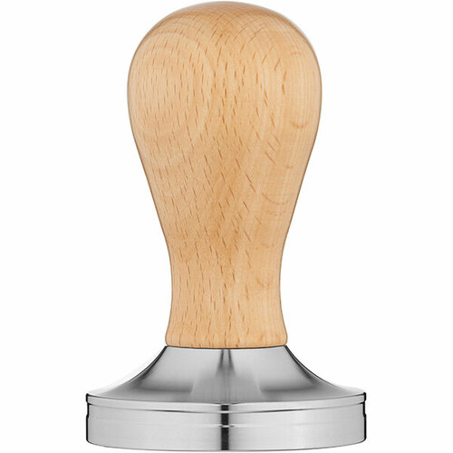 Темпер для кофе сталь нержавеющая дерево бук D57 H95мм стальной бежевый 1828₽