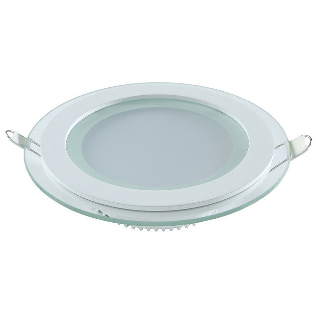 Светильник встраиваемый GAUSS Glass LED 12Вт 990Лм 4000K IP20 круг с дек. стеклом белый