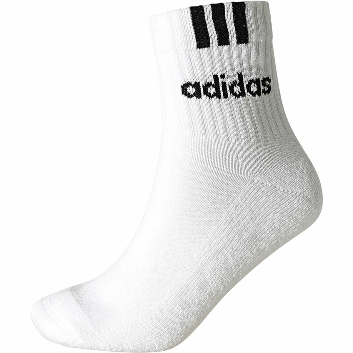 Носки adidas 3-Stripes Linear Half-Crew Cushioned Socks 3PP, комплект, 3 пары, размер S INT, белый — фото 1