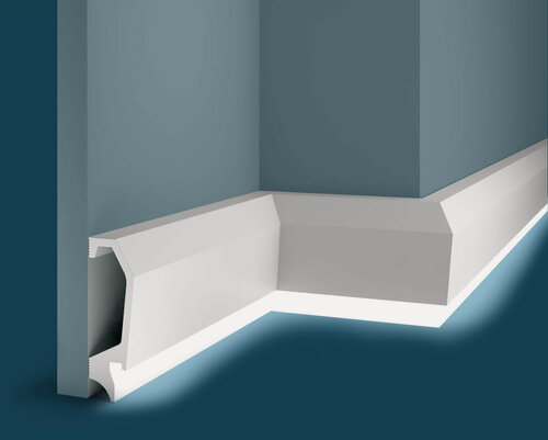 Изображение товара Плинтус под подсветку 2 штуки 120х22х2000мм Экополимер PX034 Cosca Decor