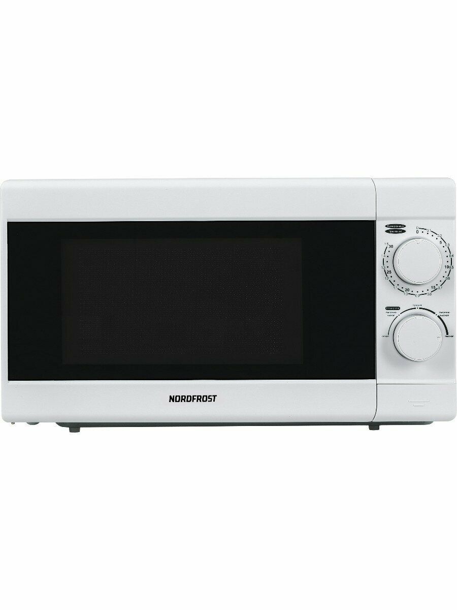 Микроволновая печь NORDFROST MW 2070 W, СВЧ-печь, 20 л, 700 Вт, размораживание, белая