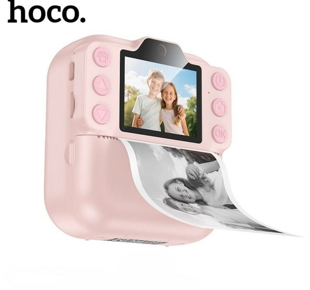 Детская камера Hoco DV211 — двухобъективная, 1080P, экран 2.0”, аккумулятор 1300 мА·ч, комплект с бумагой и стикерами