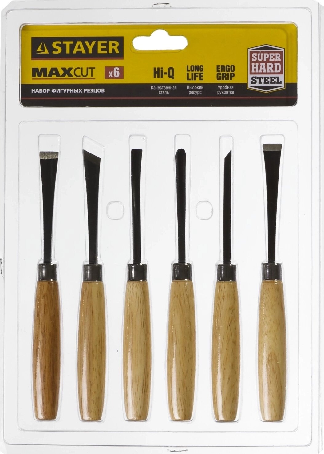 Набор фигурных стамесок-резцов по дереву STAYER 1832-H6