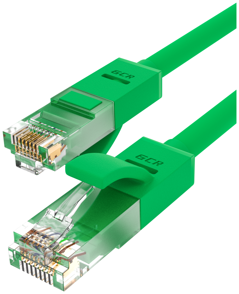 Кабель GCR RJ45-RJ45 0,5м M-M Green GCR-LNC05-0.5m Green Connection - фото №10