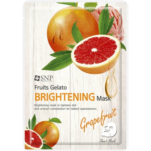 SNP Fruits Gelato Brightening Mask Маска для лица, 25 мл snp тканевая маска fruits gelato brightening грейпфрут осветляющая 25 мл