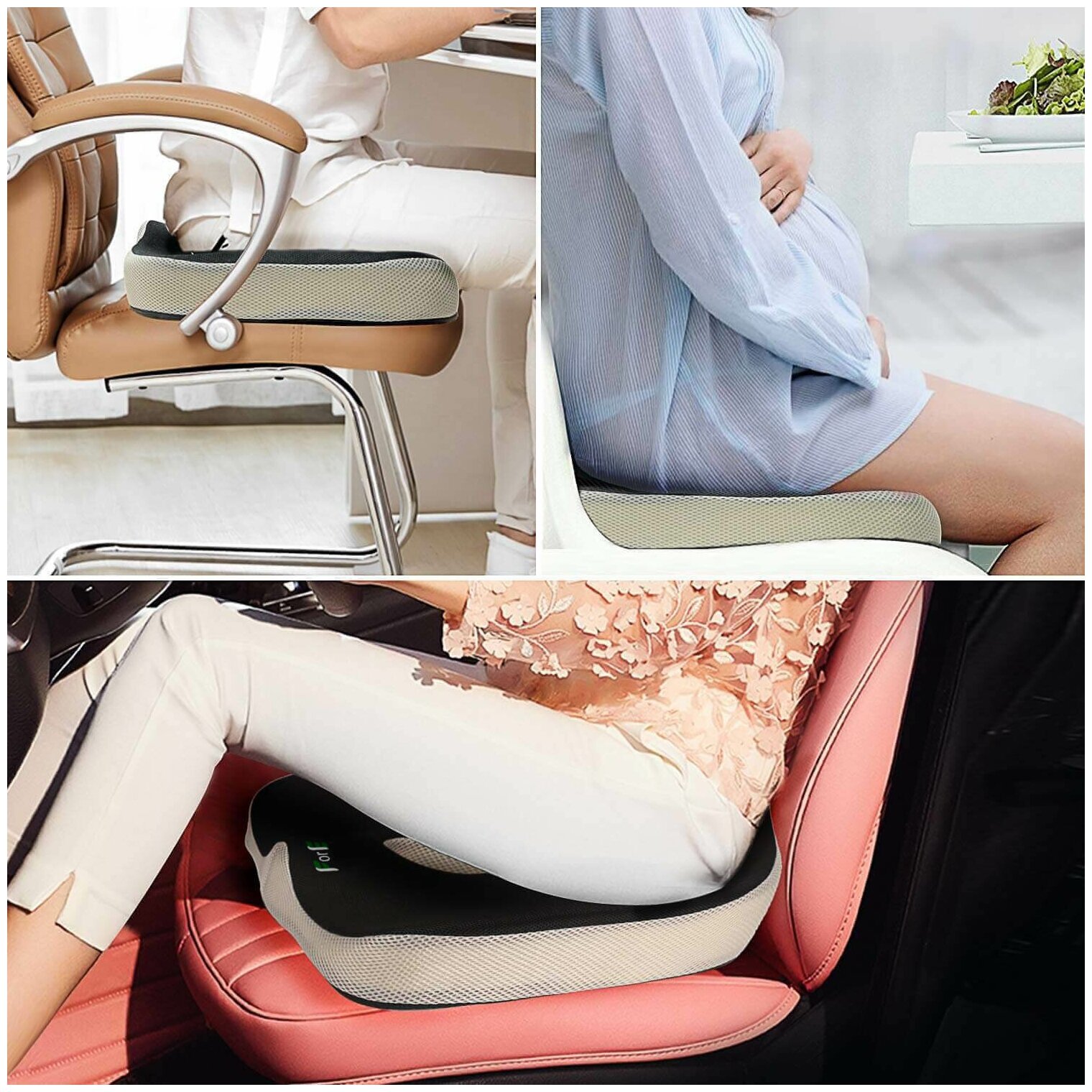 Подушка для сидения Комфорт с эффектом памяти для офисного стула, на сиденье автомобильного кресла - фотография № 8
