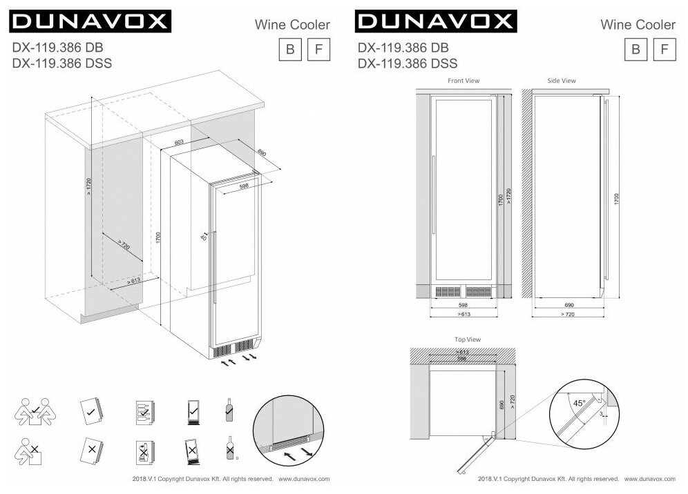 Dunavox Винный шкаф Dunavox DX-119.386DSS - фотография № 4