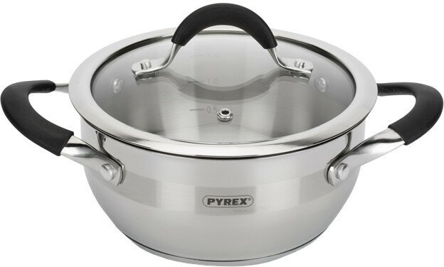 Кастрюля PYREX Comfort , 1.9л, с крышкой, серебристый - фото №2