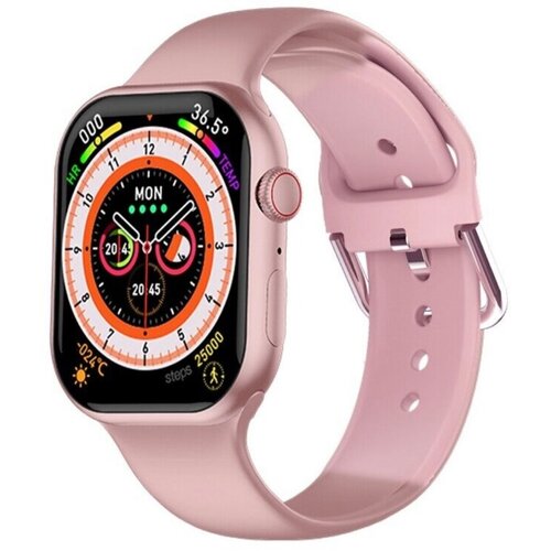 Умные часы WATCH 8 диагональ 21 iOSAndroid2 игры 2 ремешка в комплекте цвет розовый 244000₽