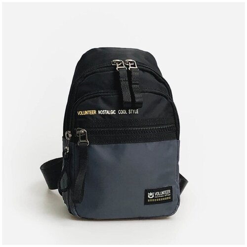 Рюкзак на 1 плечо VOLUNTEER, VA-1801-05 black (14*21,5*8)