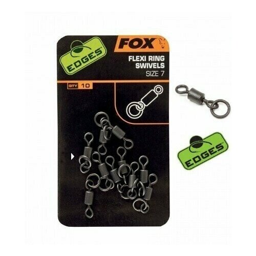 фото Вертлюг с кольцом fox edges flexi ring swivel 10шт size 7