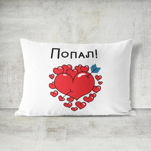 Подушка декоративная 30х40 huskydom Попал в сердце любовь 1020800 799₽