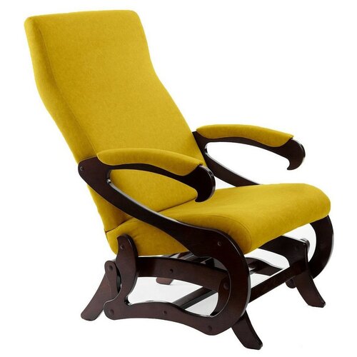 фото Кресло-качалка мебелик сиена размер: 64х81 см, обивка: ткань, цвет: орех/желтый