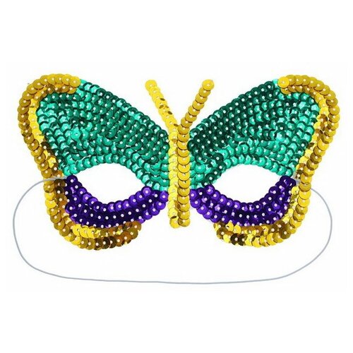 фото Карнавальная маска "бабочка", с пайетками сима-ленд