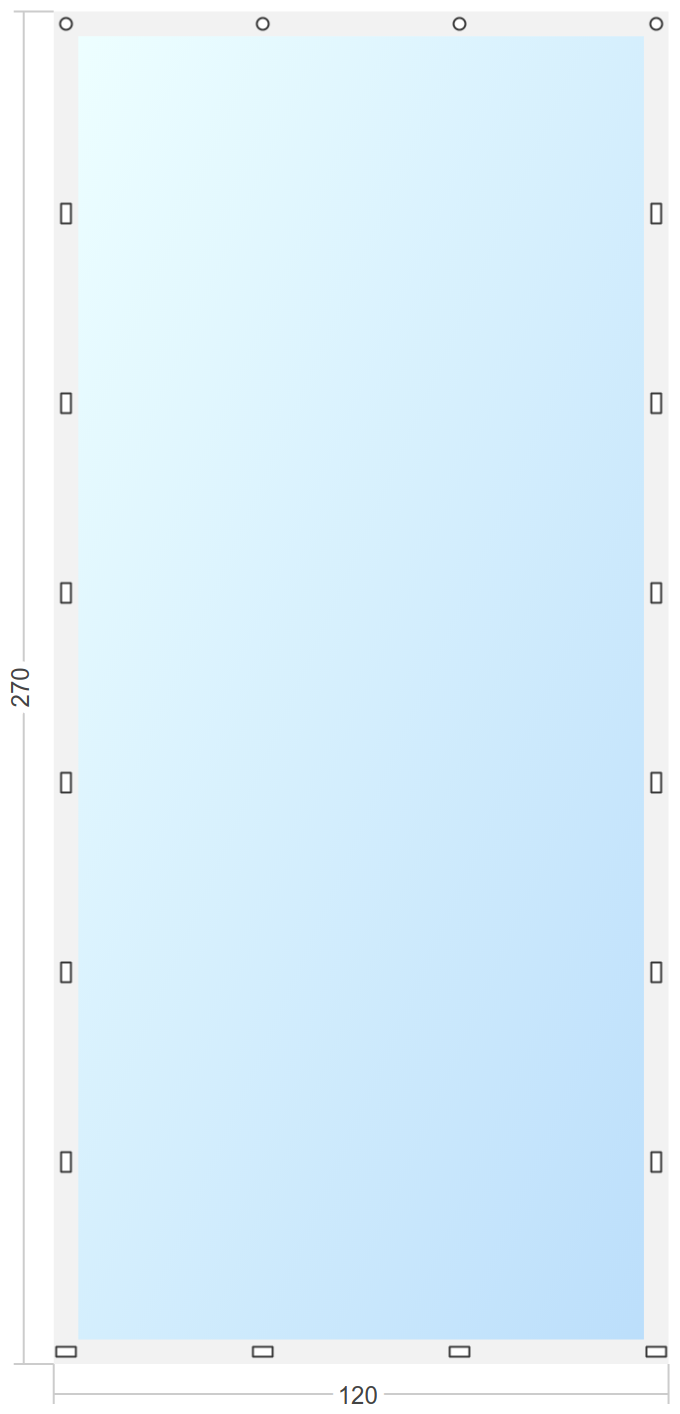 Мягкое окно Софтокна 120х270 см съемное, Скоба-ремешок, Прозрачная пленка 0,7мм, Белая окантовка, Комплект для установки - фотография № 3