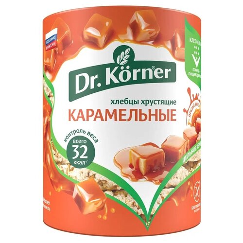 Хлебцы кукурузно-рисовые Dr. Korner хрустящие карамельные, 90 г