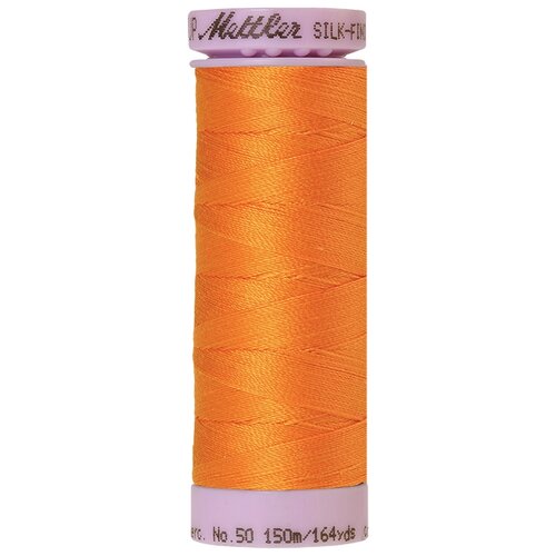 Нить для машинного квилтинга SILK-FINISH COTTON 50, 150 м 100% хлопок 0122 Pumpkin ( 9105-0122 )