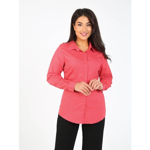 фото Рубашка jersy collection, классический стиль, полуприлегающий силуэт, длинный рукав, без карманов, однотонная, размер 48, белый