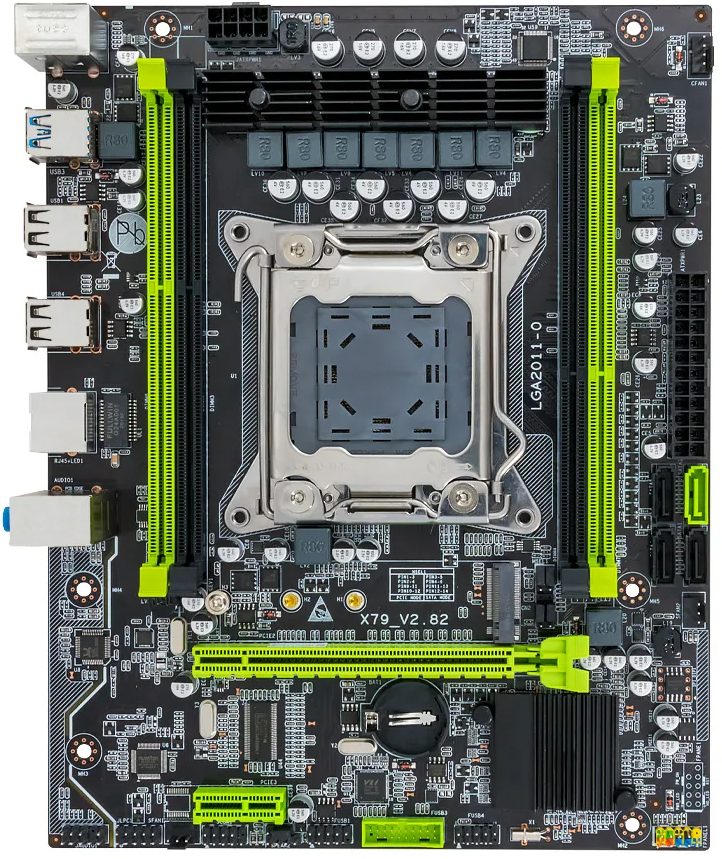 Комплект материнской платы X79 LGA 2011: Atermiter X79 + Xeon E5 2640v2 + DDR3 32Гб 4х8Гб