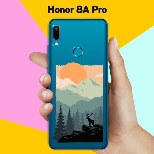 Силиконовый чехол Горы и лес на Honor 8A Pro