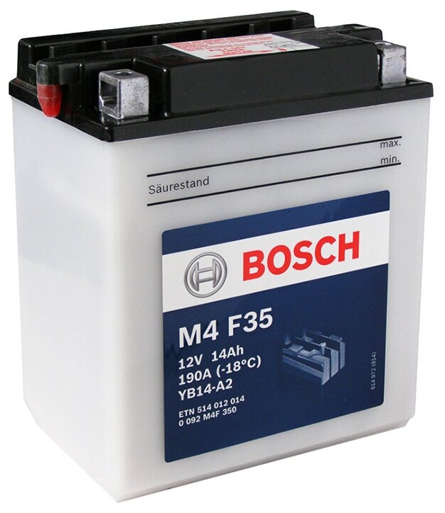 Аккумулятор Bosch M4F350 12v 14Ah 190A 0092M4F350
