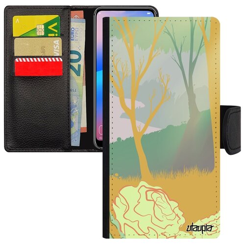 фото Чехол-книжка на мобильный huawei p20 lite, "лесные розы" природа пейзаж utaupia