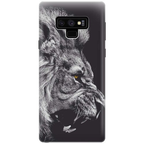 фото Cиликоновый чехол на samsung galaxy note 9 / самсунг ноут 9 с принтом "морда льва" gosso