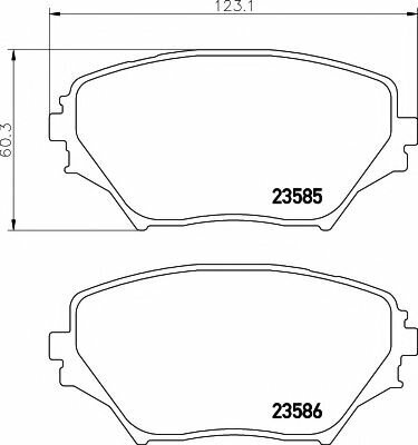 Колодки тормозные дисковые передн TOYOTA: RAV 4 II 00- TEXTAR 2358501