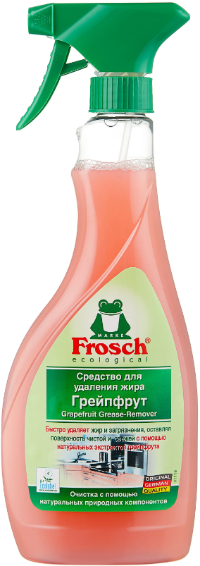 Frosch Kitchen Cleaner Grapefruit Спрей для удаления жира Грейпфрут 500 мл