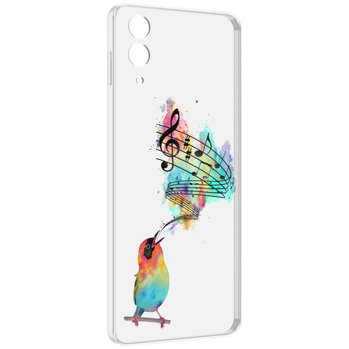 Чехол MyPads певчая птичка для Samsung Galaxy Z Flip 4 (SM-F721) задняя-панель-накладка-бампер