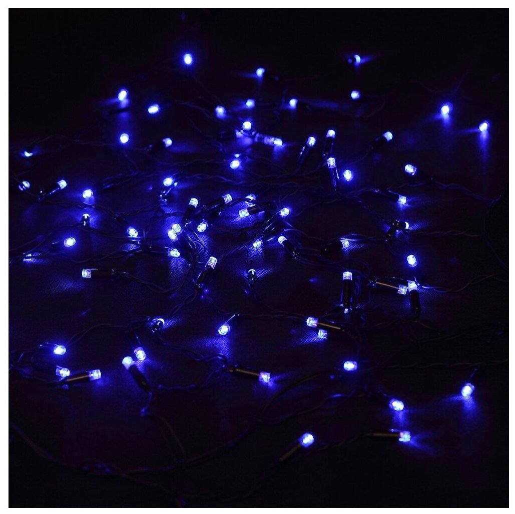 Гирлянда HiLightsDecor Занавес, 1140 LED, 2х6м, уличная, черный провод, соединяемая до 4 гирлянд, синий (RB-OLDCL1140-TB-E-P)