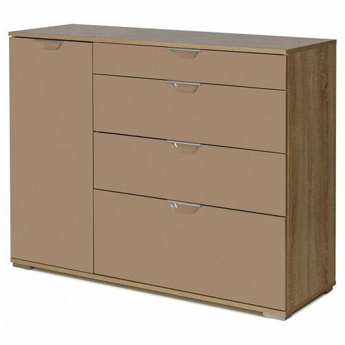 Комод Vental Лайн-3 Венге фасад Мокко глянец